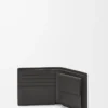 Bifold coin wallet in textured classic calfskin Dark Grey Bifold coin wallet in textured classic calfskin Dark Grey
