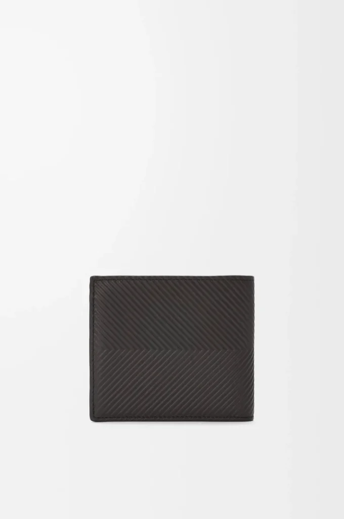 Bifold coin wallet in textured classic calfskin Dark Grey Bifold coin wallet in textured classic calfskin Dark Grey