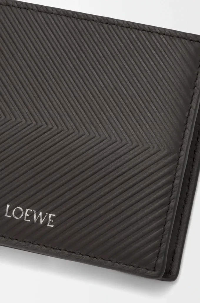 Bifold coin wallet in textured classic calfskin Dark Grey Bifold coin wallet in textured classic calfskin Dark Grey