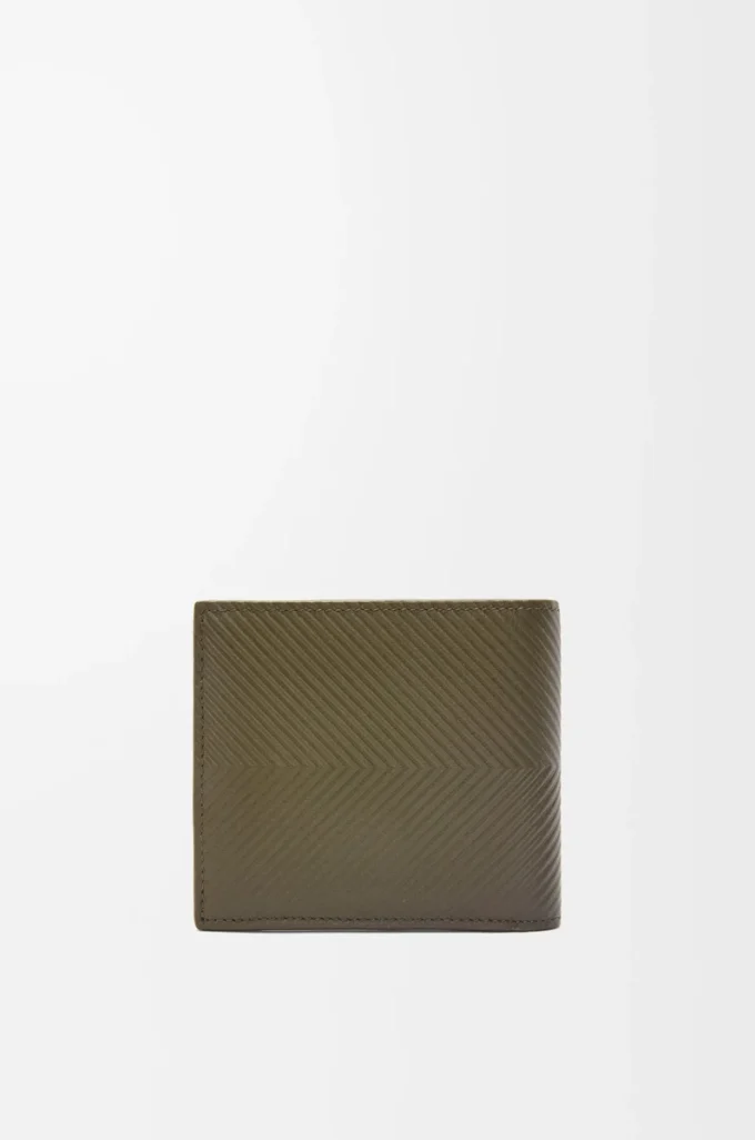 Bifold coin wallet in textured classic calfskin Dark Khaki Bifold coin wallet in textured classic calfskin Dark Khaki