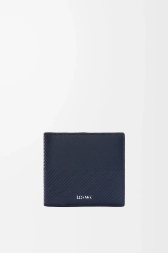 Bifold coin wallet in textured classic calfskin Deep Navy Bifold coin wallet in textured classic calfskin Deep Navy