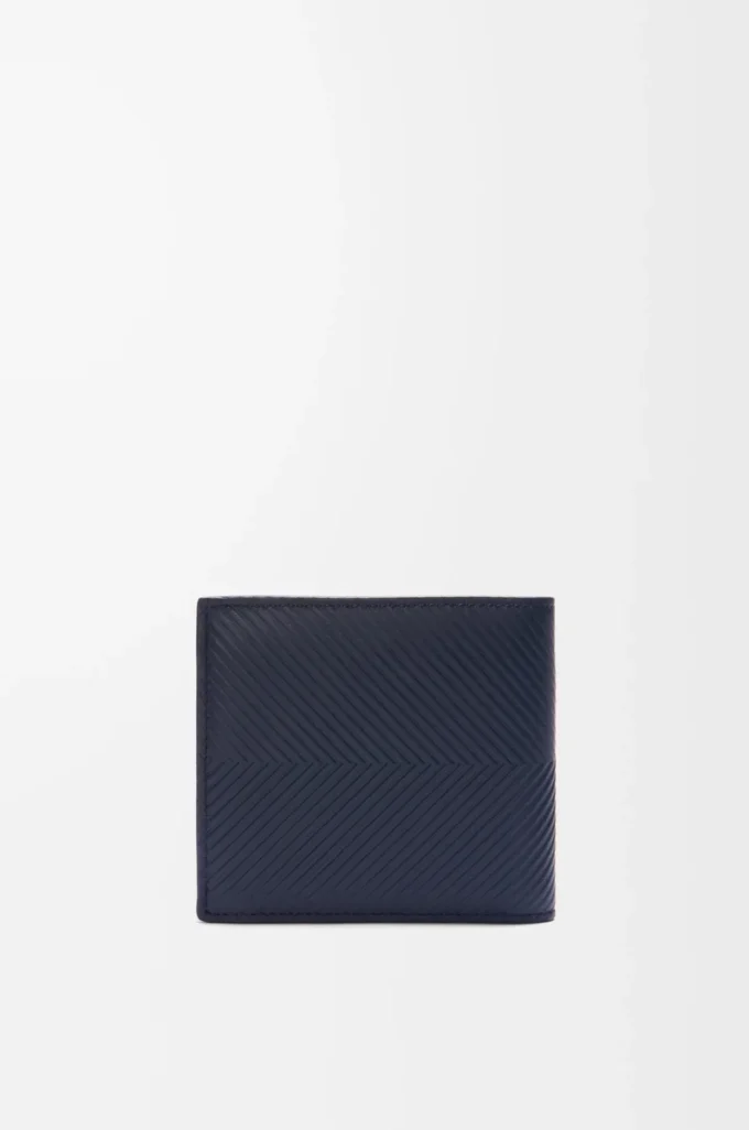 Bifold coin wallet in textured classic calfskin Deep Navy Bifold coin wallet in textured classic calfskin Deep Navy