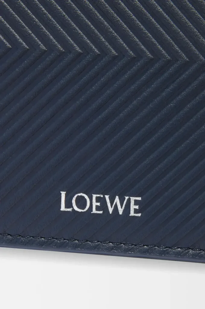Bifold coin wallet in textured classic calfskin Deep Navy Bifold coin wallet in textured classic calfskin Deep Navy