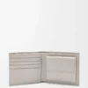 Bifold coin wallet in textured classic calfskin Shell Grey Bifold coin wallet in textured classic calfskin Shell Grey