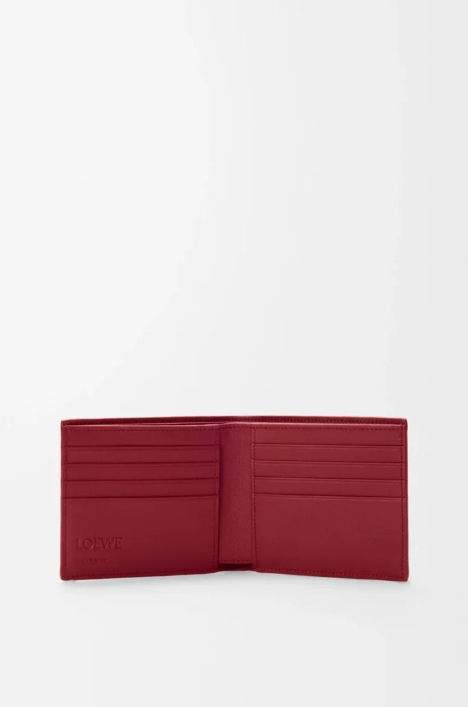 Bifold wallet in classic calfskin Burnt Red Bifold wallet in classic calfskin Burnt Red