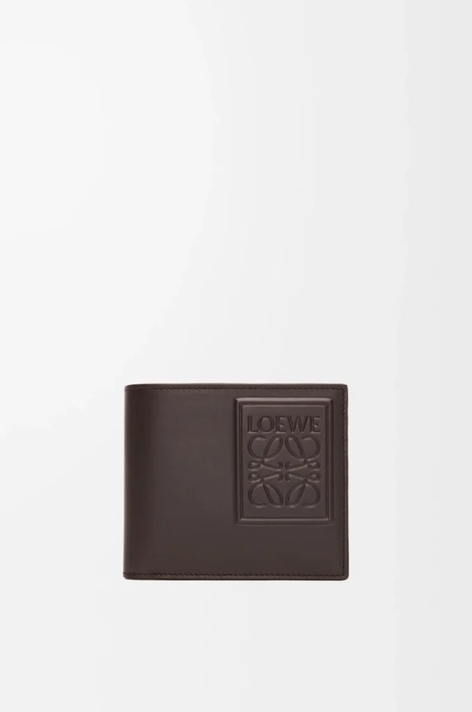 Bifold wallet in satin calfskin Dark Brown Bifold wallet in satin calfskin Dark Brown