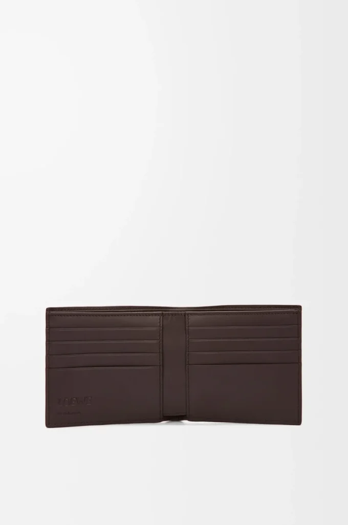 Bifold wallet in satin calfskin Dark Brown Bifold wallet in satin calfskin Dark Brown