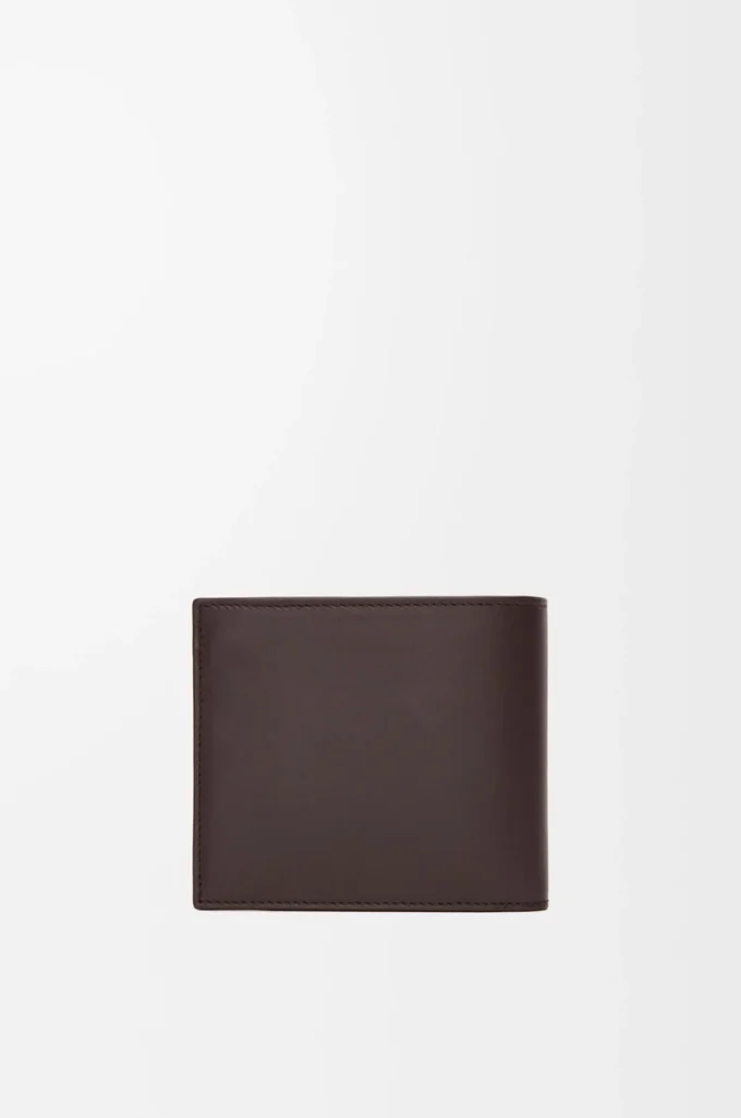 Bifold wallet in satin calfskin Dark Brown Bifold wallet in satin calfskin Dark Brown