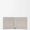 Bifold wallet in satin calfskin Shell Grey