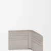 Bifold wallet in satin calfskin Shell Grey