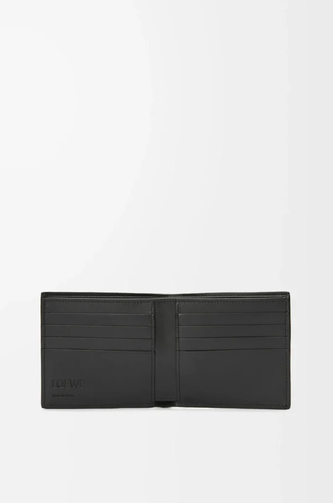 Bifold wallet in soft grained calfskin Anthracite