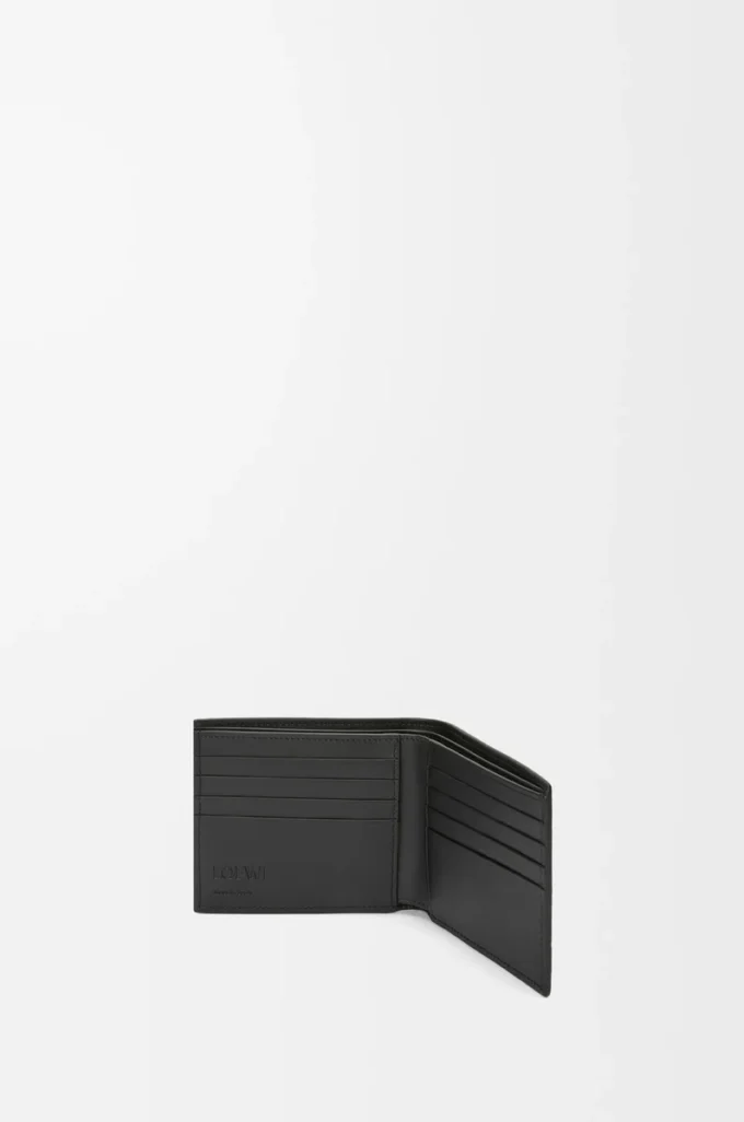 Bifold wallet in soft grained calfskin Anthracite