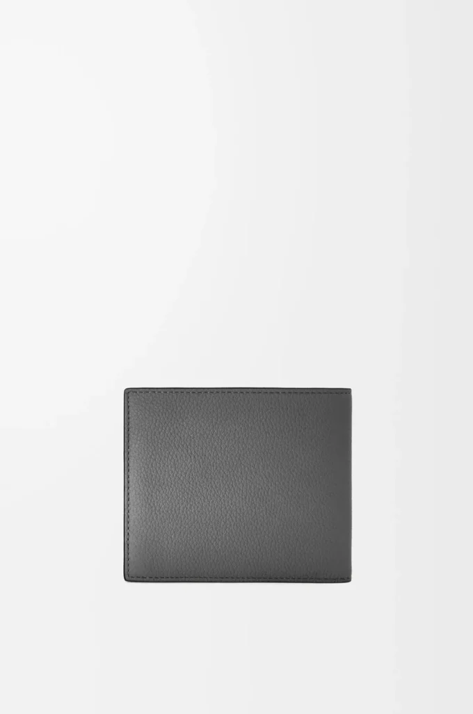 Bifold wallet in soft grained calfskin Anthracite