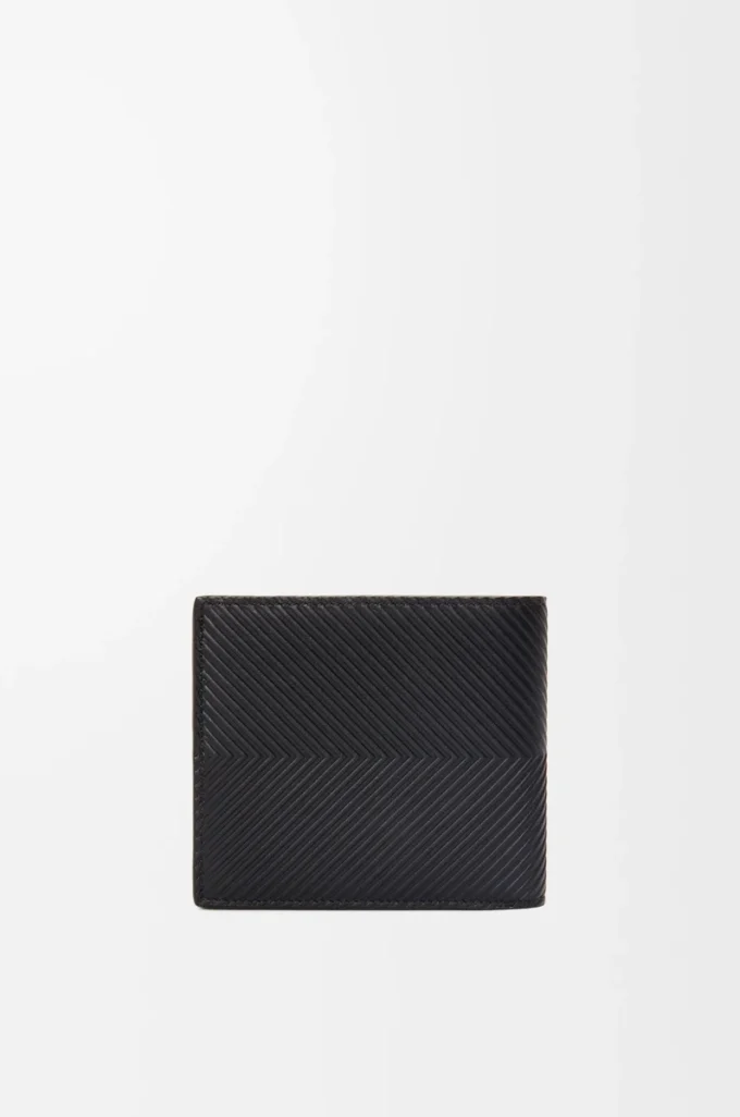 Bifold wallet in textured classic calfskin Black Bifold wallet in textured classic calfskin Black