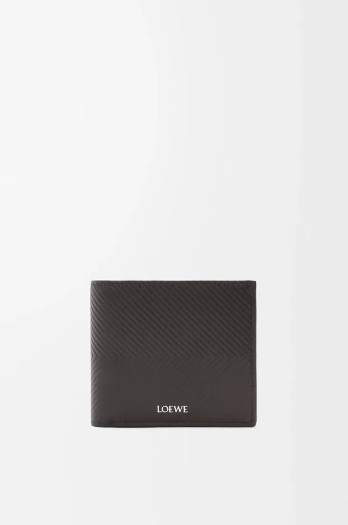 Bifold wallet in textured classic calfskin Dark Grey Bifold wallet in textured classic calfskin Dark Grey