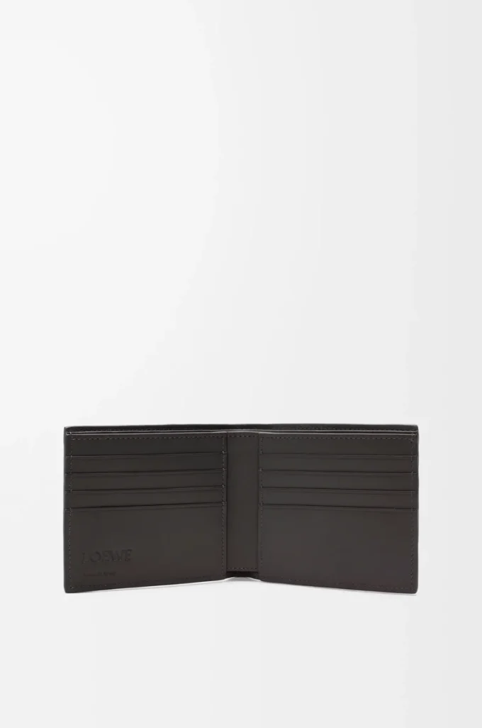 Bifold wallet in textured classic calfskin Dark Grey Bifold wallet in textured classic calfskin Dark Grey