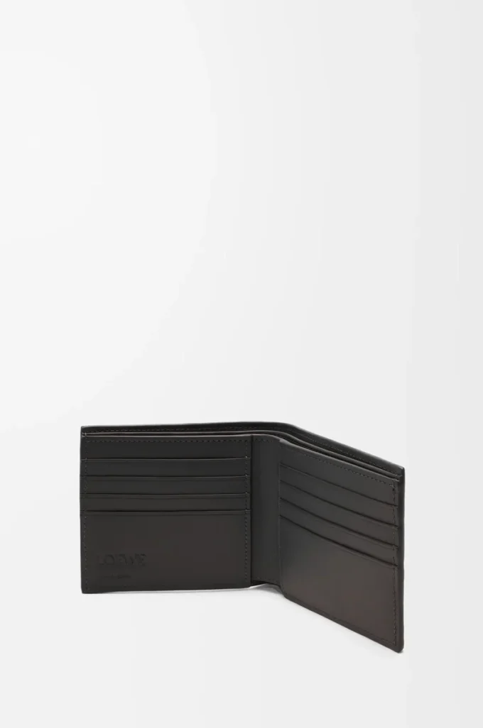 Bifold wallet in textured classic calfskin Dark Grey Bifold wallet in textured classic calfskin Dark Grey