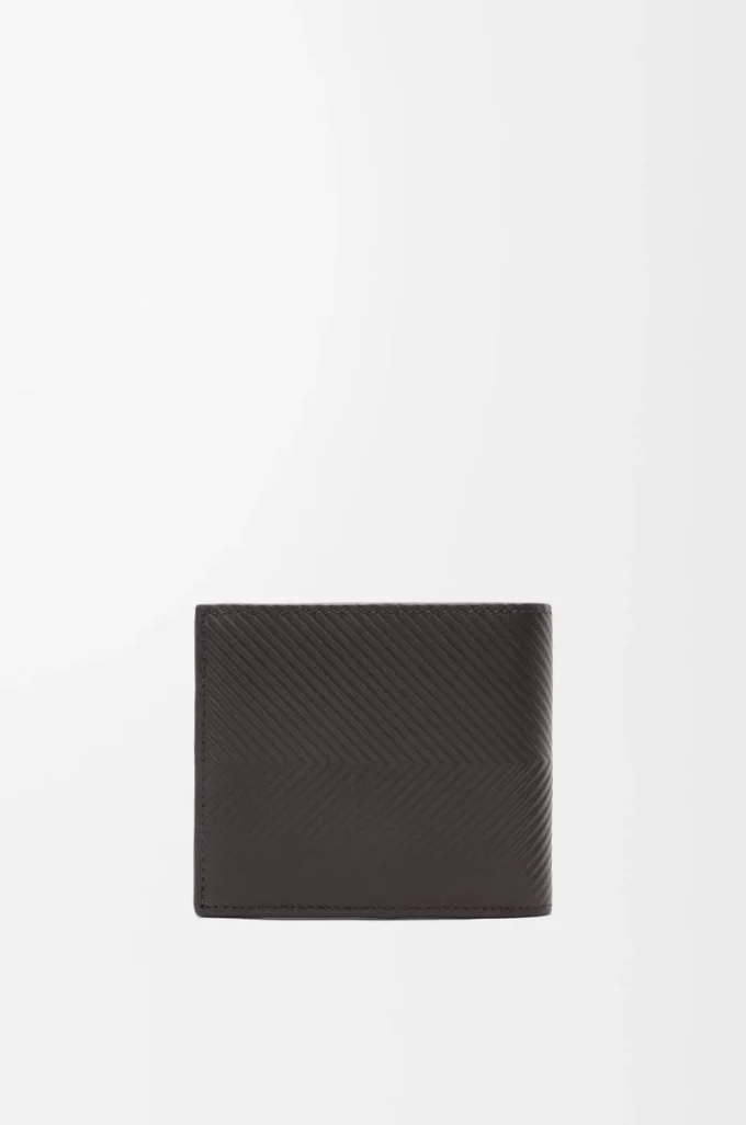 Bifold wallet in textured classic calfskin Dark Grey Bifold wallet in textured classic calfskin Dark Grey