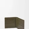 Bifold wallet in textured classic calfskin Dark Khaki