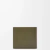 Bifold wallet in textured classic calfskin Dark Khaki
