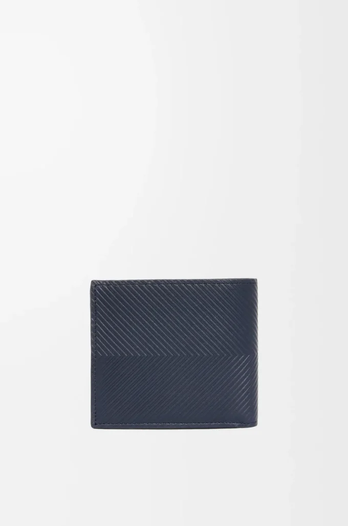 Bifold wallet in textured classic calfskin Deep Navy Bifold wallet in textured classic calfskin Deep Navy