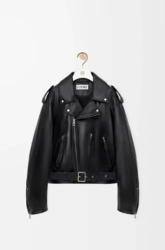 Biker jacket in nappa lambskin Black