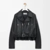 Biker jacket in nappa lambskin Black Biker jacket in nappa lambskin Black