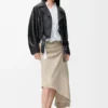 Biker jacket in nappa lambskin Black Biker jacket in nappa lambskin Black