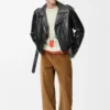Biker jacket in nappa lambskin Black Biker jacket in nappa lambskin Black