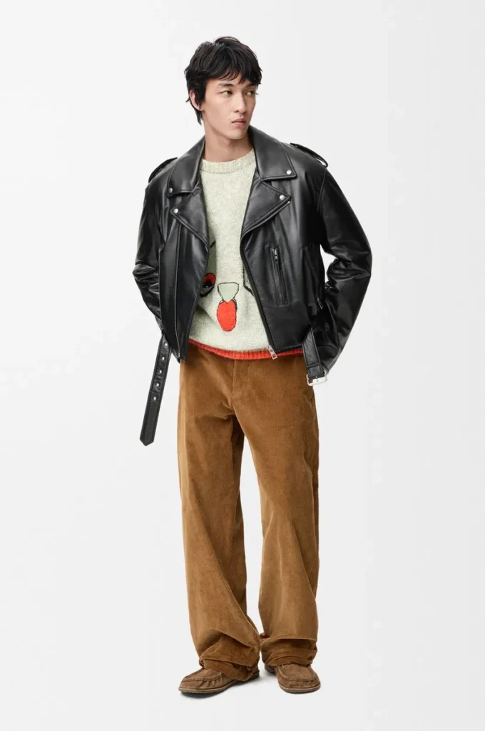 Biker jacket in nappa lambskin Black Biker jacket in nappa lambskin Black
