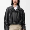 Biker jacket in nappa lambskin Black Biker jacket in nappa lambskin Black