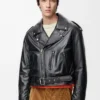 Biker jacket in nappa lambskin Black Biker jacket in nappa lambskin Black