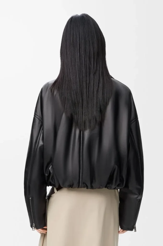 Biker jacket in nappa lambskin Black Biker jacket in nappa lambskin Black