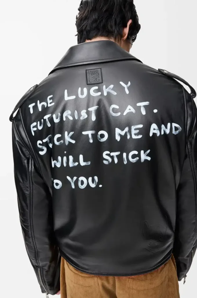 Biker jacket in nappa lambskin Black Biker jacket in nappa lambskin Black
