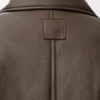 Biker jacket in nappa lambskin Khaki Green
