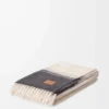 Blanket in alpaca and wool blend Light Beige/Multicolor Blanket in alpaca and wool blend Light Beige/Multicolor
