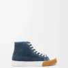 Bloc high-top sneaker in denim Washed Denim Bloc high-top sneaker in denim Washed Denim