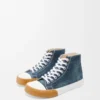 Bloc high-top sneaker in denim Washed Denim Bloc high-top sneaker in denim Washed Denim