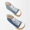 Bloc high-top sneaker in denim Washed Denim Bloc high-top sneaker in denim Washed Denim