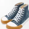 Bloc high-top sneaker in denim Washed Denim Bloc high-top sneaker in denim Washed Denim