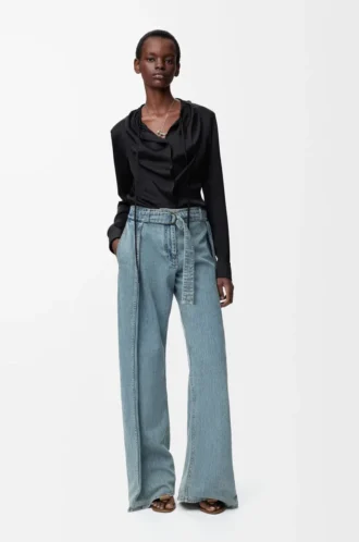 Blouse in silk Black