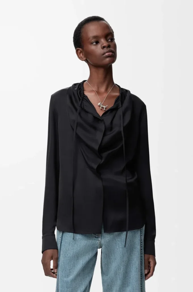 Blouse in silk Black Blouse in silk Black