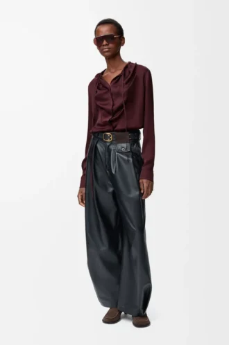 Blouse in silk Burgundy