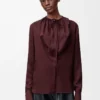 Blouse in silk Burgundy