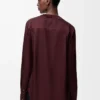 Blouse in silk Burgundy