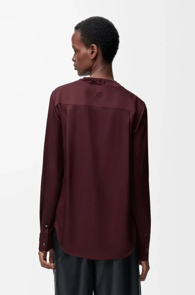 Blouse in silk Burgundy