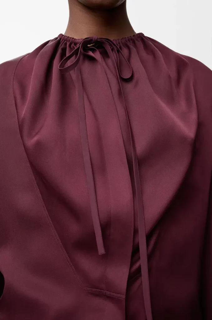 Blouse in silk Burgundy