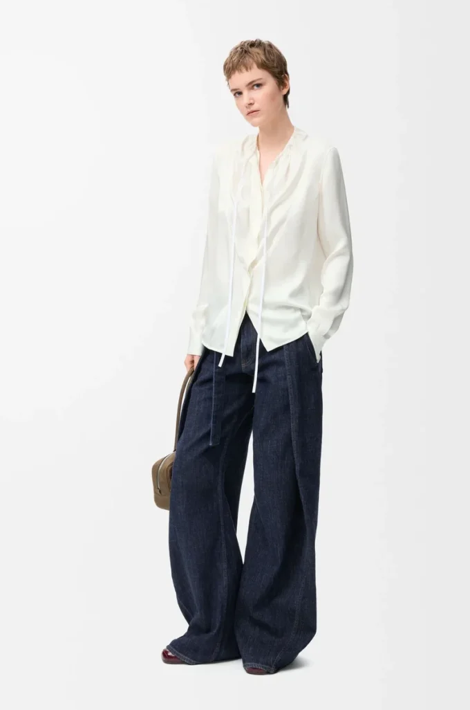 Blouse in silk White Blouse in silk White