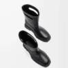 Bobby boot in grained vegetable-tanned calfskin Black