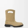 Bobby boot in waxed split calfskin Sahara